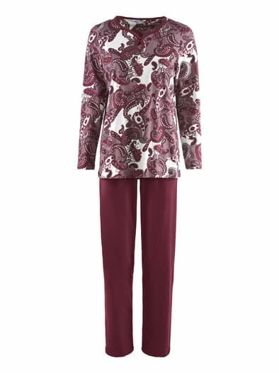 Baumwoll-Schlafanzug Paisley Barolo gemuster