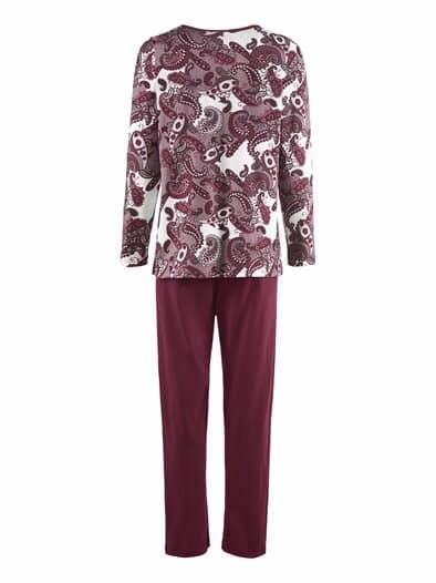 Baumwoll-Schlafanzug Paisley Barolo gemuster