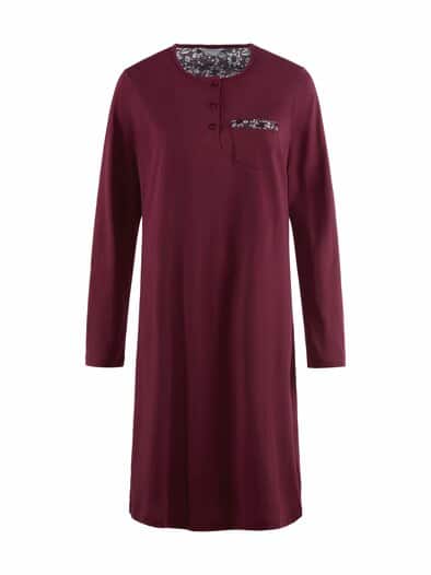 Baumwoll-Nachtkleid 2er Pack Barolo/Petrol