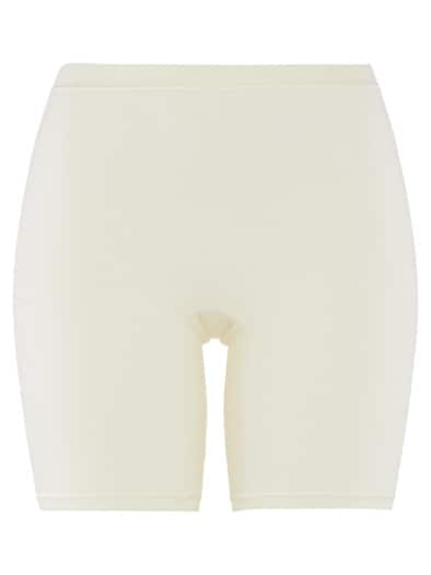 Baumwoll-Angora-Pagenslip Wollweiß