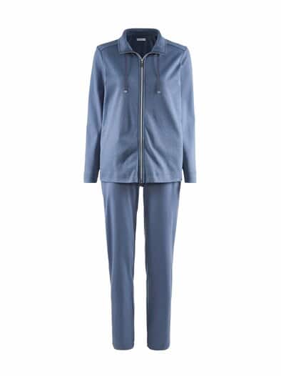 Homewear Anzug Jaquardmuster Eisblau