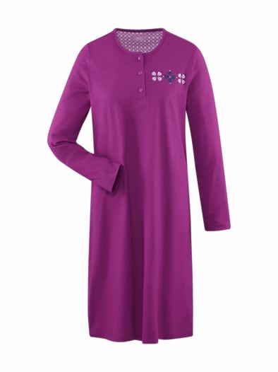 Baumwoll-Nachtkleid 2er Pack Violett/ Marine
