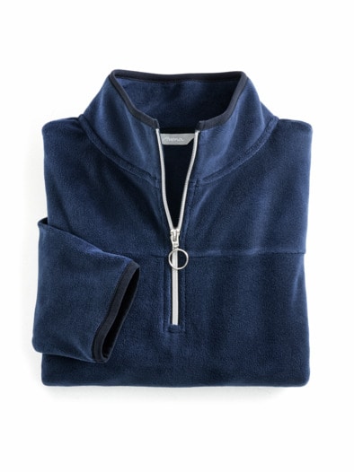 Edel-Fleece Troyer extraleicht Marine