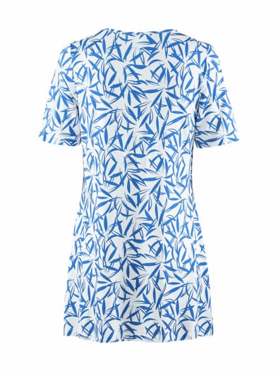 Longshirt Viskose-Jersey Blau gem.