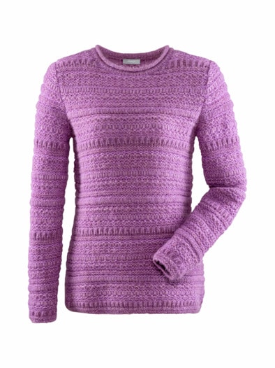 Alpaka-Pullover-Strukturstrick Lima Flieder