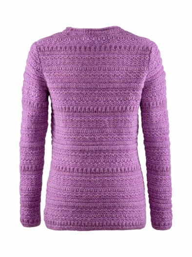 Alpaka-Pullover-Strukturstrick Lima Flieder