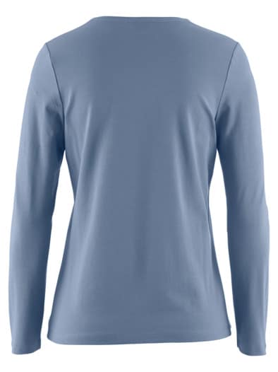 Langarm-Shirt Baumwolle Indigo