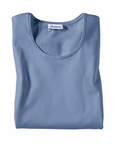 Langarm-Shirt Baumwolle Indigo