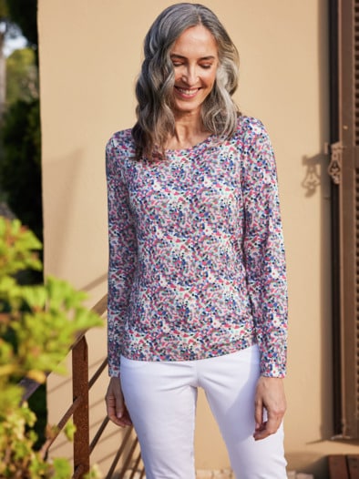 Viskose-Shirt Konfetti Multicolor