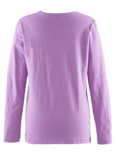 Langarm-Shirt Baumwolle Flieder