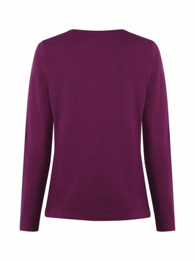 Langarm-Shirt Baumwolle Violett