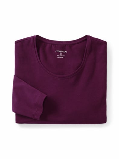 Langarm-Shirt Baumwolle Violett