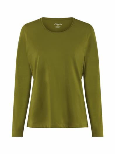 Langarm-Shirt Baumwolle Avocado