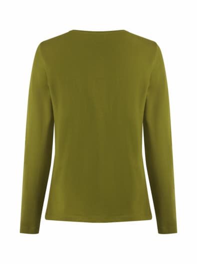Langarm-Shirt Baumwolle Avocado
