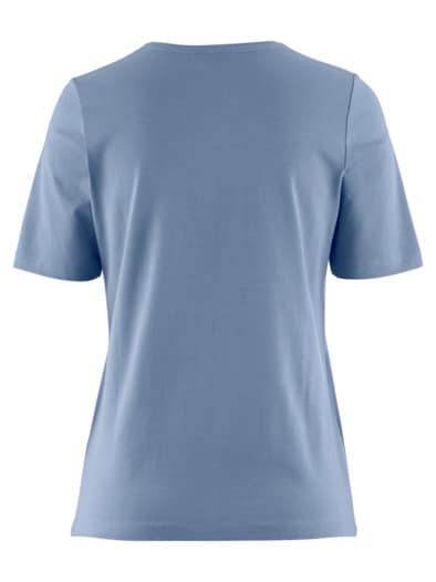 Halbarm-Shirt Baumwolle Indigo