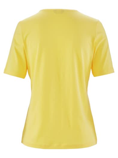 Halbarm-Shirt Baumwolle Gelb