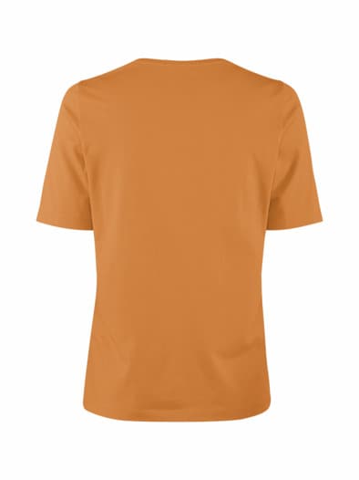 Halbarm-Shirt Baumwolle Safran