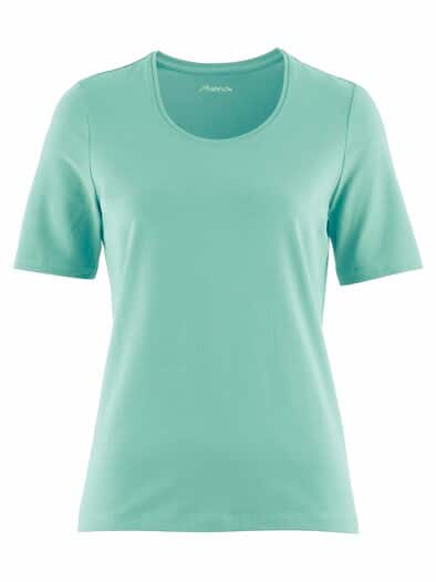 Halbarm-Shirt Baumwolle Mint