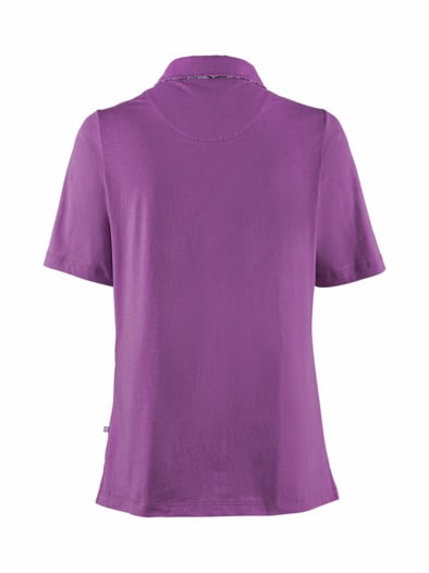 Baumwoll-Poloshirt Liberty Kragen Violett