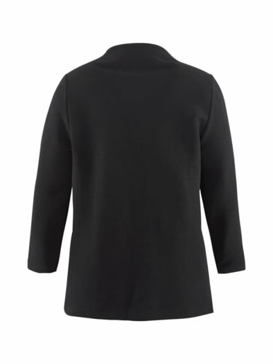 Ottoman-Kelchkragen-Shirt Schwarz