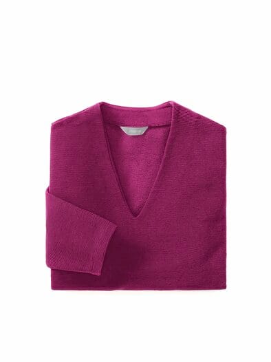 Ottoman-Kelchkragen-Shirt Beere