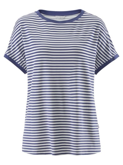Soft-Shirt Viskosejersey Marine unbedruckt