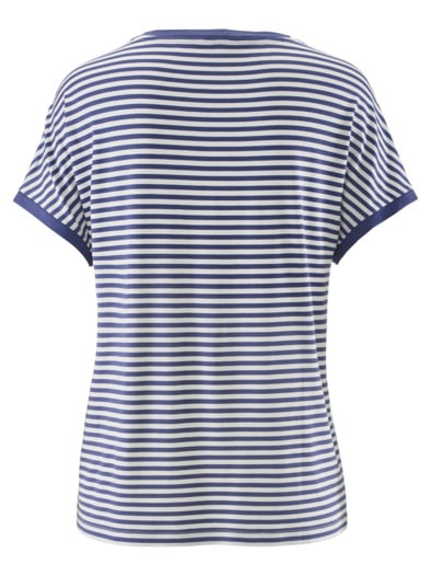 Soft-Shirt Viskosejersey Marine unbedruckt
