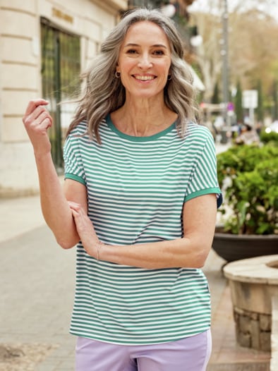 Soft-Shirt Viskosejersey Grün unbedruckt