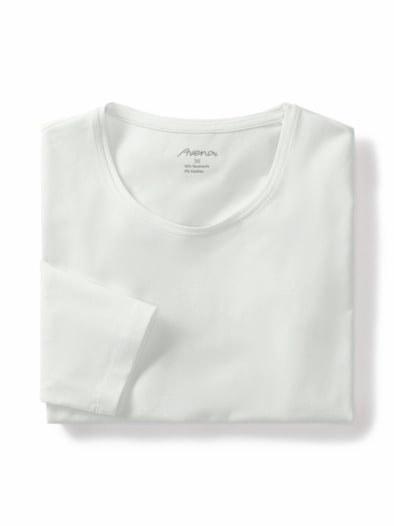 Baumwoll-Shirt 3/4 Arm Weiß