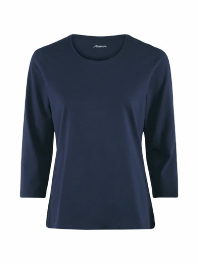 Baumwoll-Shirt 3/4 Arm Marine