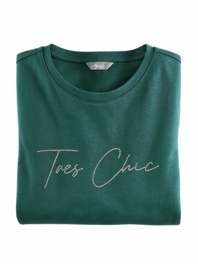 Glitzershirt Urlaubsgrüße Petrol