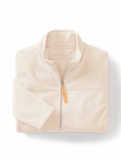 Fleecejacke Extraleicht Offwhite