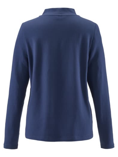 Stehkragen-Shirt Pfirsichweich Marine