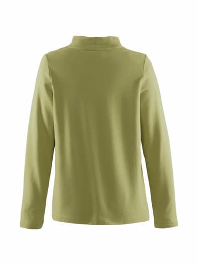 Stehkragen-Shirt Pfirsichweich Pistazie
