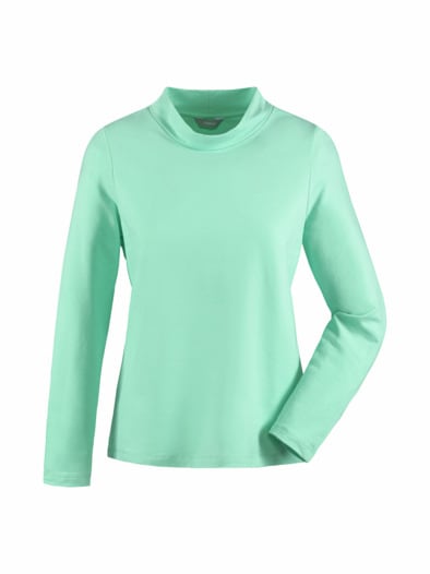 Stehkragen-Shirt Pfirsichweich Mint