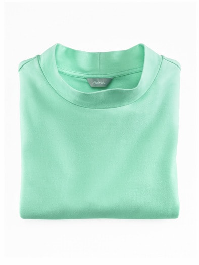 Stehkragen-Shirt Pfirsichweich Mint