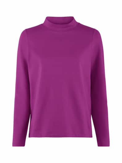 Stehkragen-Shirt Pfirsichweich Violett