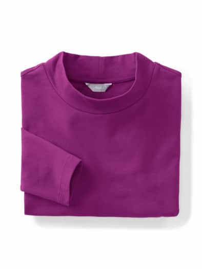 Stehkragen-Shirt Pfirsichweich Violett