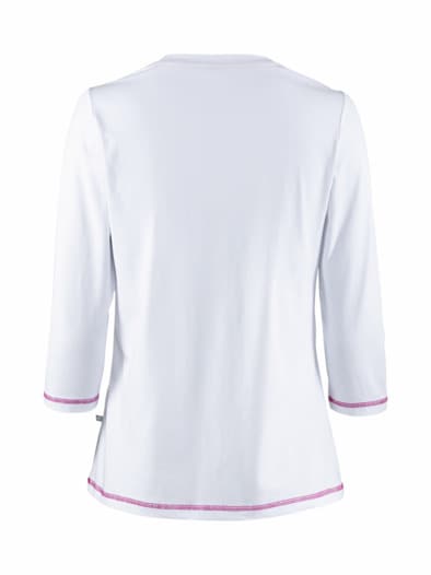 Wohlfühl-Baumwoll-Shirt Art Deco Weiß