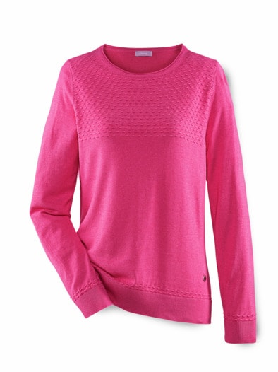 Struktur-Pullover Viskose-Mix Beere
