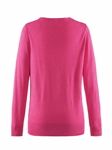 Struktur-Pullover Viskose-Mix Beere