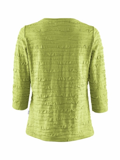 Rundhals-Shirt Strukturmuster Pistazie