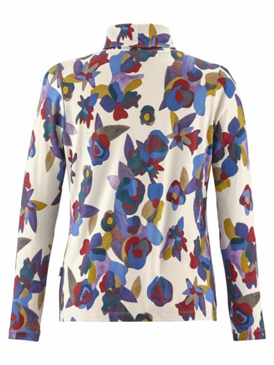 Viskose-Shirt Rollkragen Multicolor