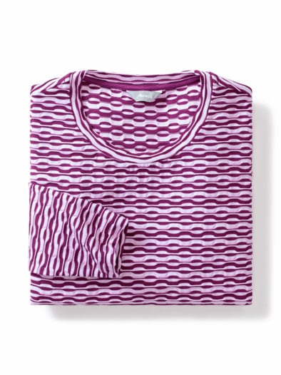 Shirt Wabenstruktur Viskosemix Violett