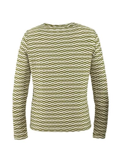 Shirt Wabenstruktur Viskosemix Avokado