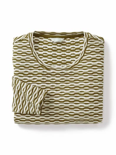Shirt Wabenstruktur Viskosemix Avokado