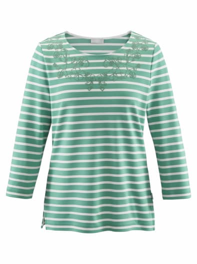 Ringelshirt Atmungsaktiv Grün