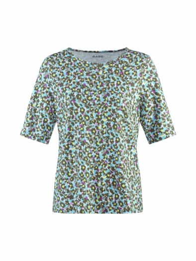 Rabe Shirt Sommerviskose Khaki-Gemustert