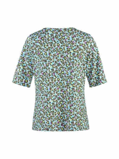 Rabe Shirt Sommerviskose Khaki-Gemustert