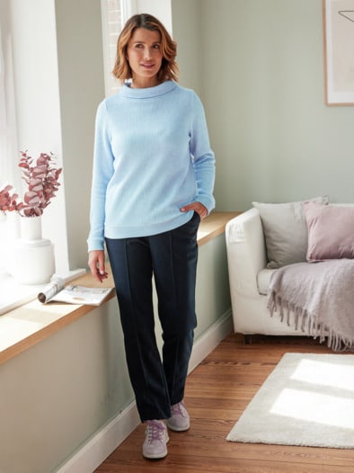 Leicht-Pullover-Supersoft Hellblau
